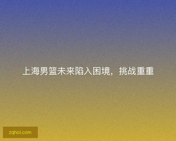上海男篮未来陷入困境，挑战重重